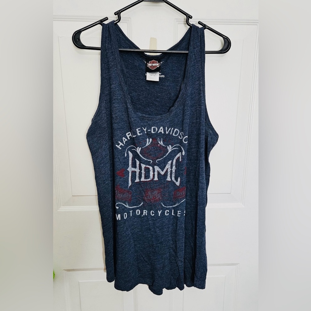 Women’s XXL Blue Gray Sleeveless Harley Davidson Tank